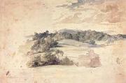 Anthony Van Dyck Hilly landscape with trees (mk03) oil painting on canvas